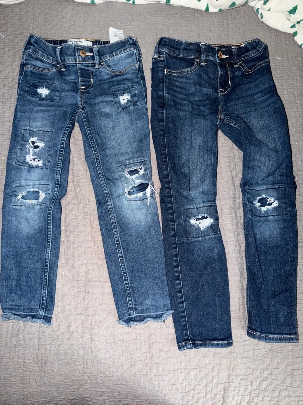 Abercrombie Kids Girls Jeans Bundle Size 5/6 Skinny & Pull-On Distressed